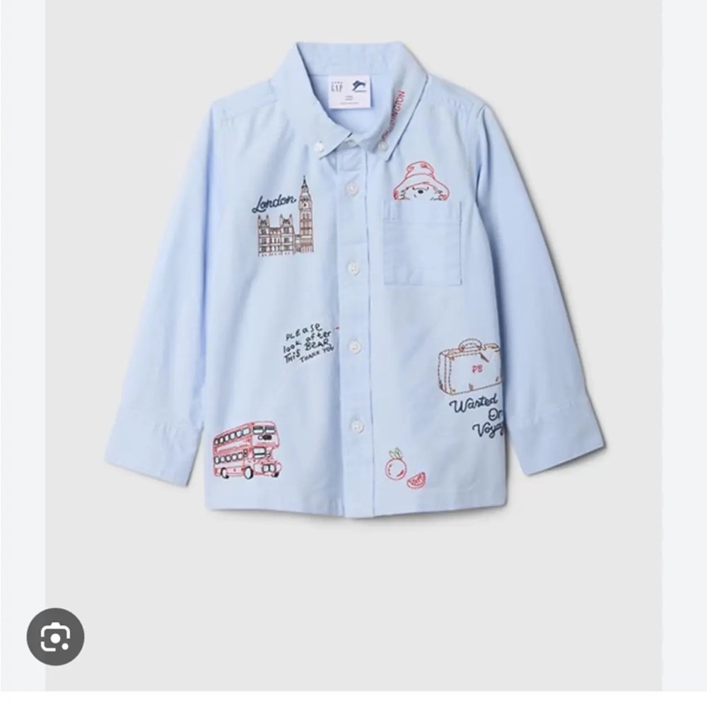 Gap Baby & Toddler Paddington Embroidered Oxford Shirt, size 6-12 months